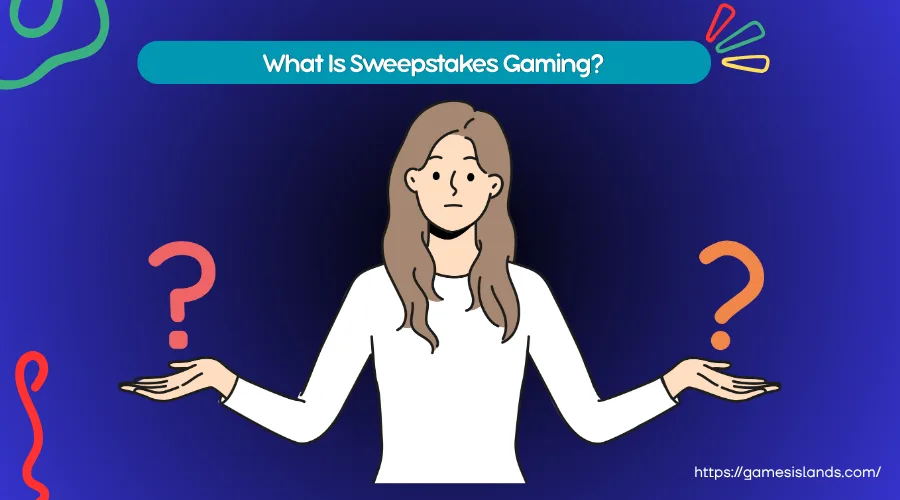 confused girl holds question marks on both hands