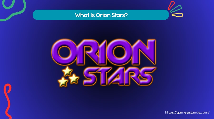 orion stars logo on blue background