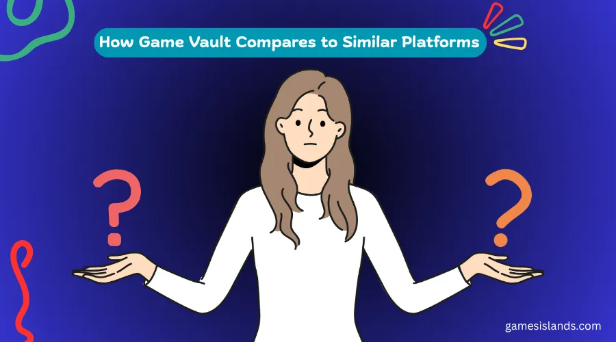 girl holding question mark on each of her hands illustration