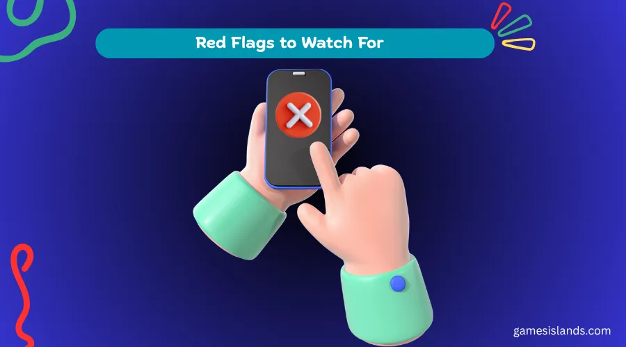 Hand holding phone with red X warning