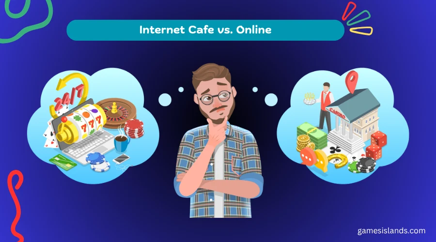 online vs land based casino games illustration